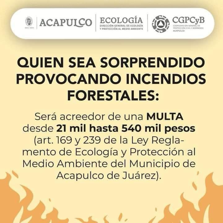 EMITE EL GOBIERNO MUNICIPAL RECOMENDACIONES PARA PREVENIR INCENDIOS FORESTALES